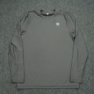 Rabbit Shirt Mens Large Gray Cold Front Long Sleeve Performance Running Crew